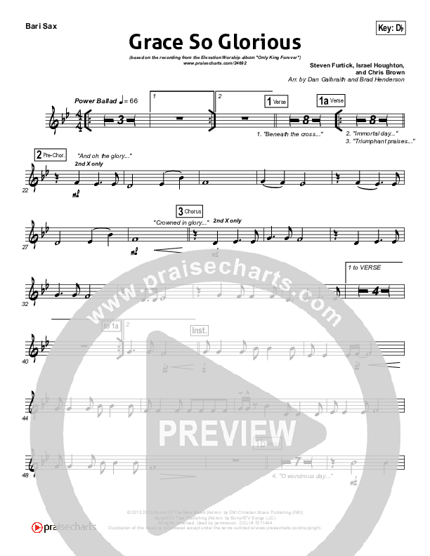 Grace So Glorious Bari Sax (Elevation Worship)