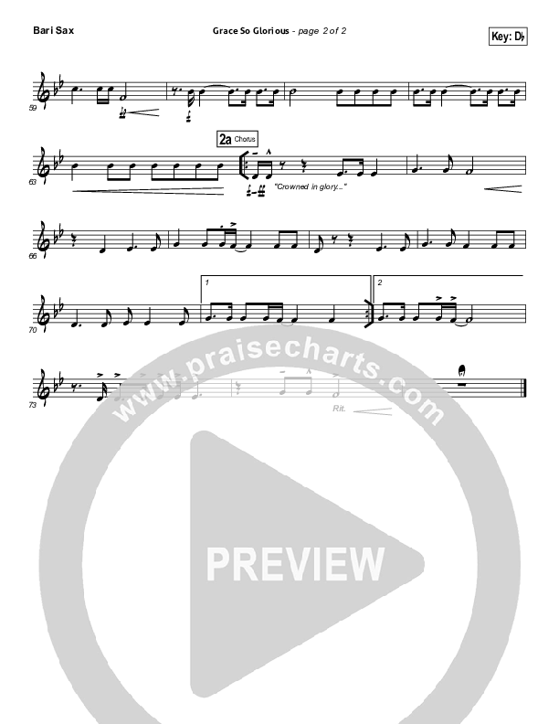 Grace So Glorious Bari Sax (Elevation Worship)