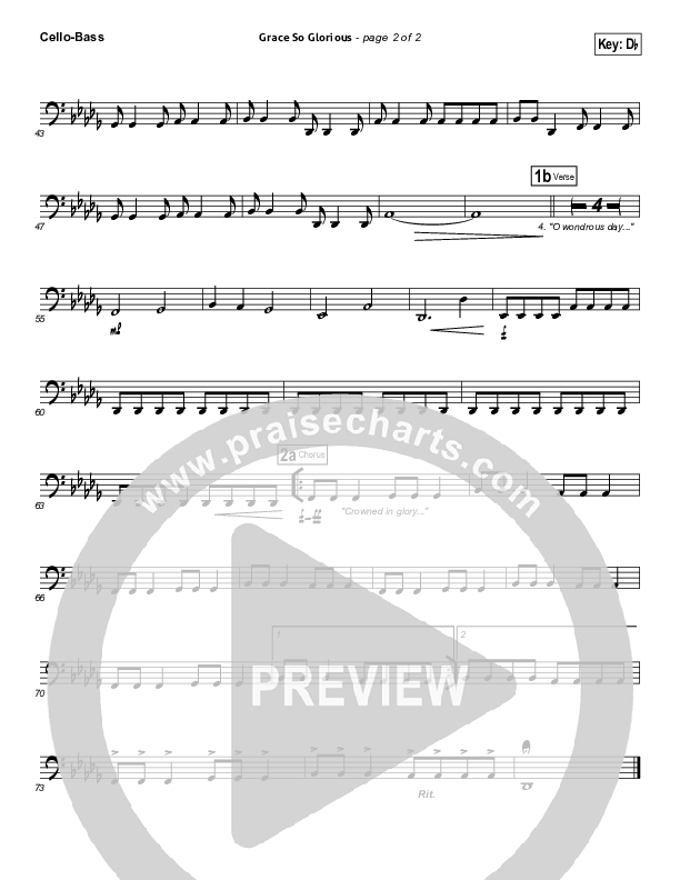 Grace So Glorious Cello/Bass (Elevation Worship)