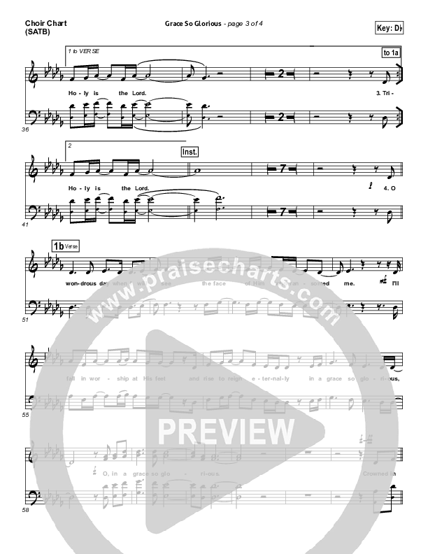 Grace So Glorious Choir Sheet (SATB) (Elevation Worship)