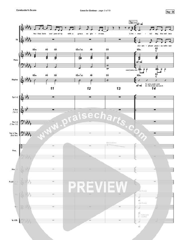 Grace So Glorious Conductor's Score (Elevation Worship)