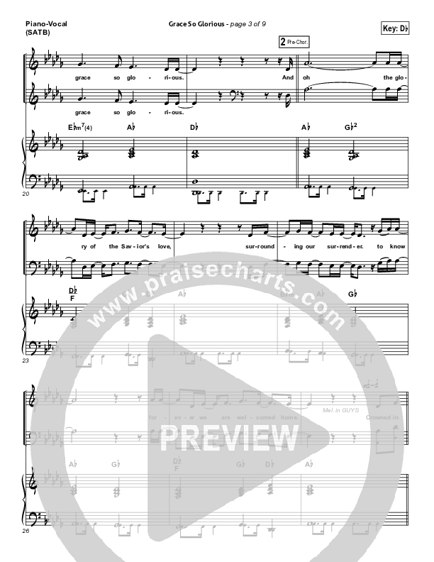 Grace So Glorious Piano/Vocal (SATB) (Elevation Worship)