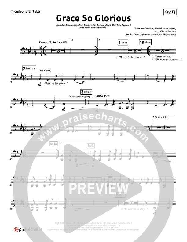 Grace So Glorious Trombone 3/Tuba (Elevation Worship)