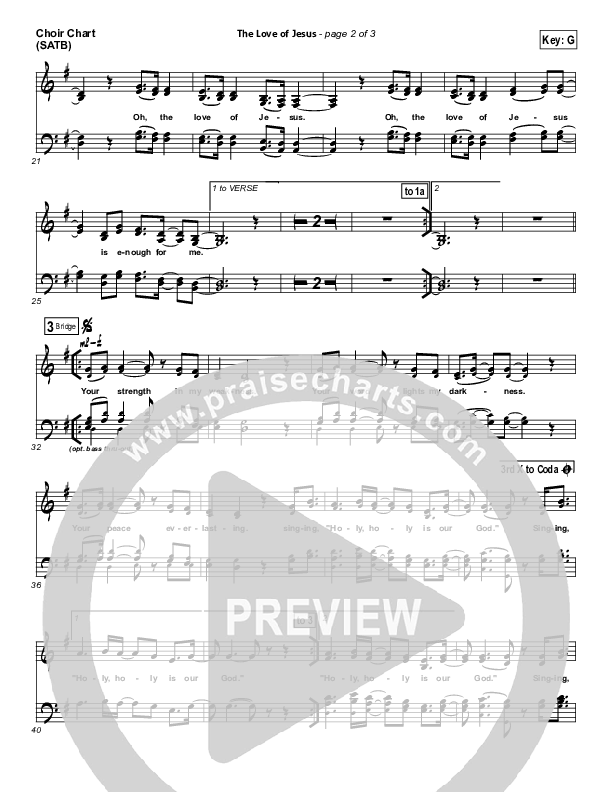 The Love Of Jesus Choir Sheet (SATB) (Elevation Worship)