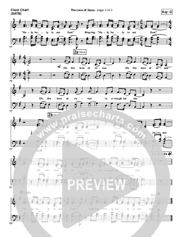 The Love Of Jesus Choir Sheet (SATB) (Elevation Worship)