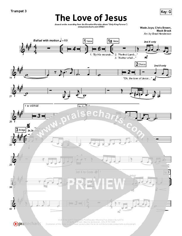 The Love Of Jesus Trumpet 3 (Elevation Worship)