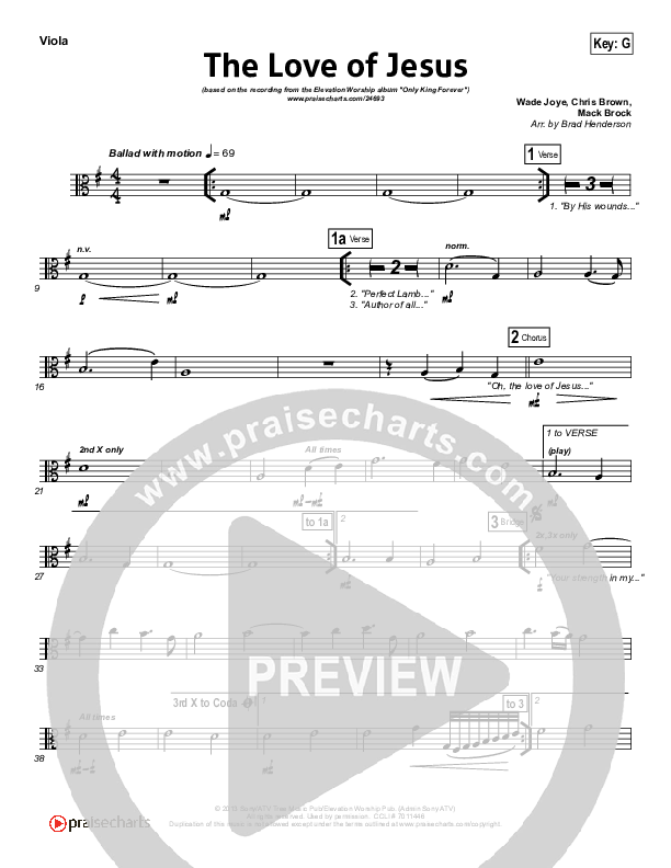 The Love Of Jesus Viola (Elevation Worship)