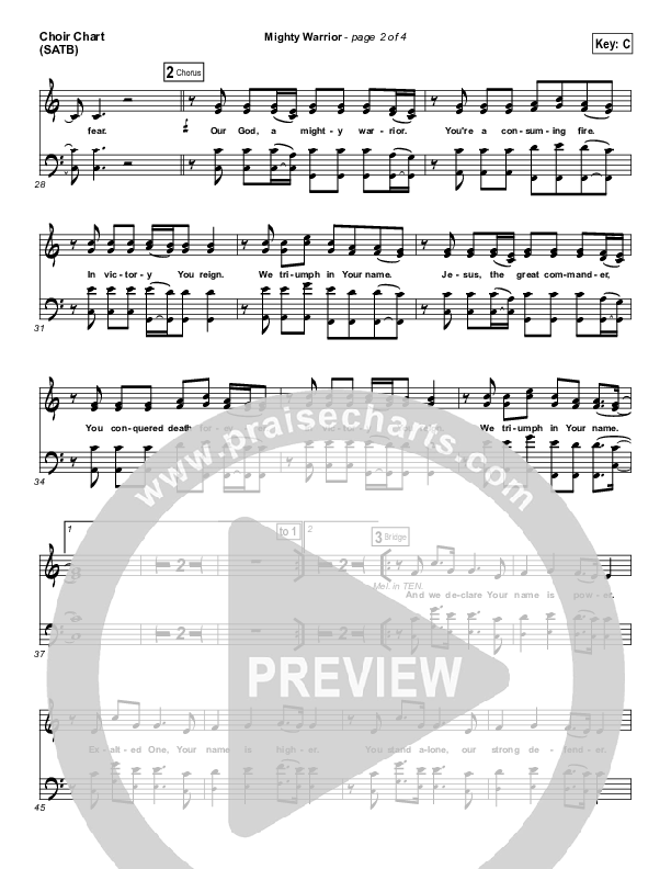 Mighty Warrior Choir Vocals (SATB) (Elevation Worship)