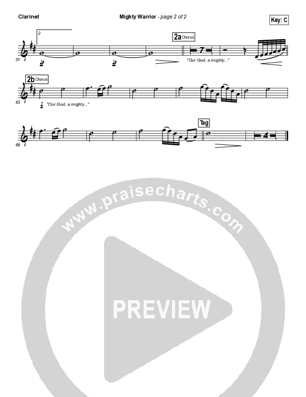 Mighty Warrior Clarinet (Elevation Worship)