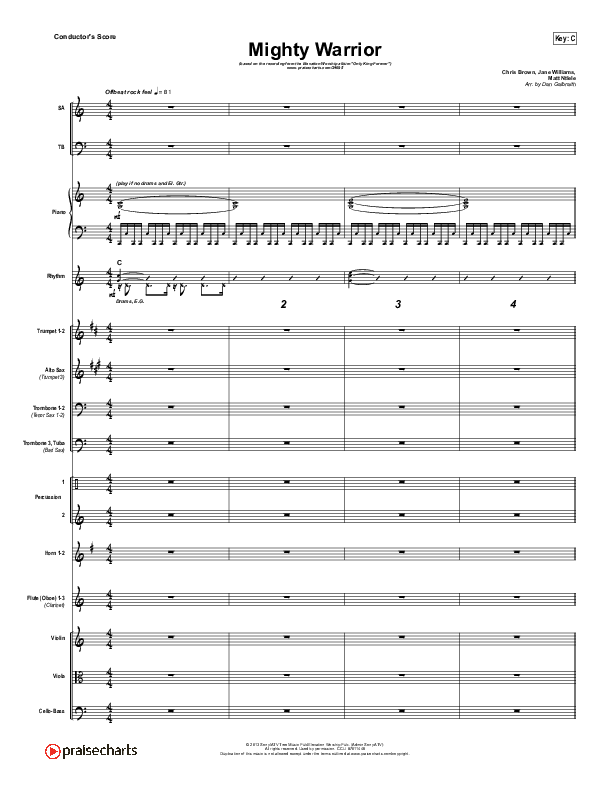 Mighty Warrior Conductor's Score (Elevation Worship)