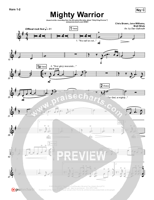 Mighty Warrior French Horn 1/2 (Elevation Worship)