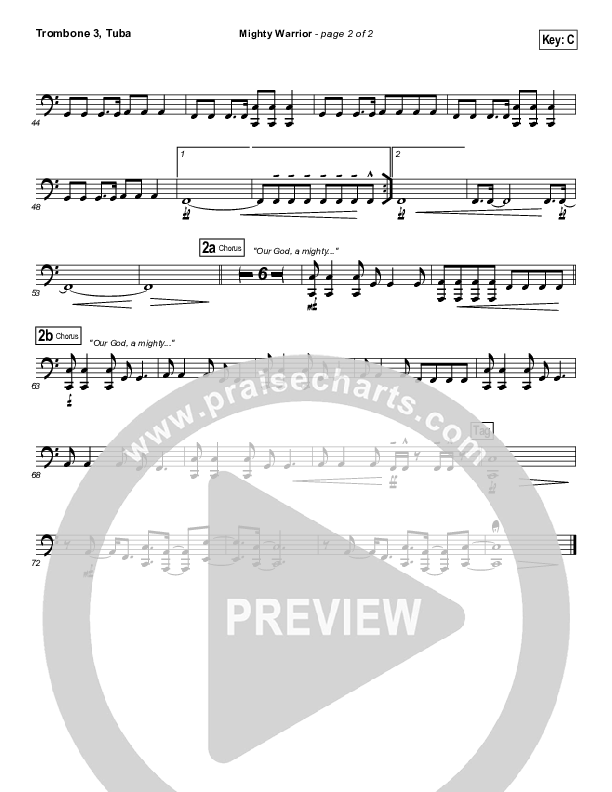 Mighty Warrior Trombone 3/Tuba (Elevation Worship)