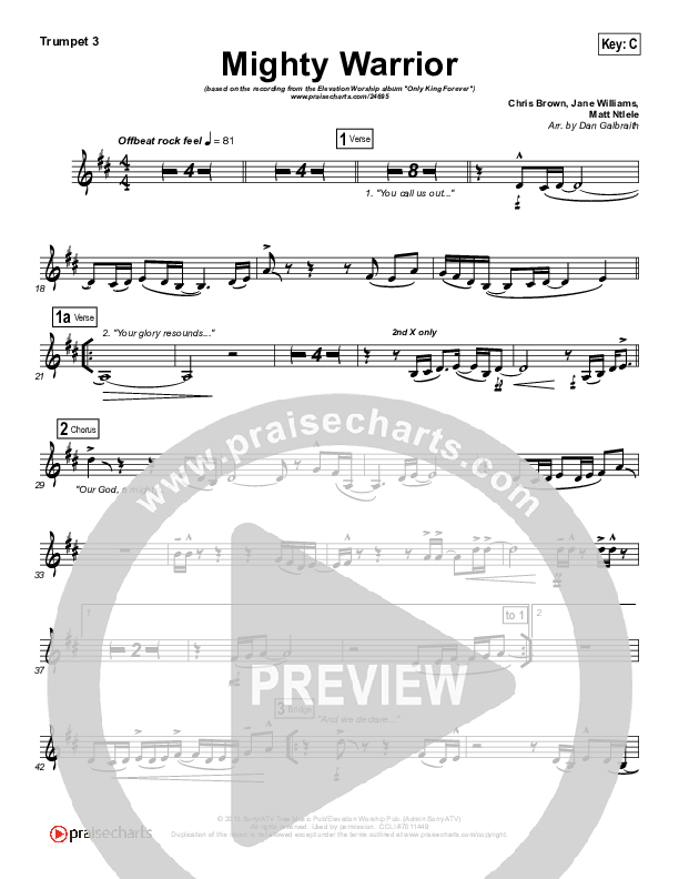 Mighty Warrior Trumpet 3 (Elevation Worship)