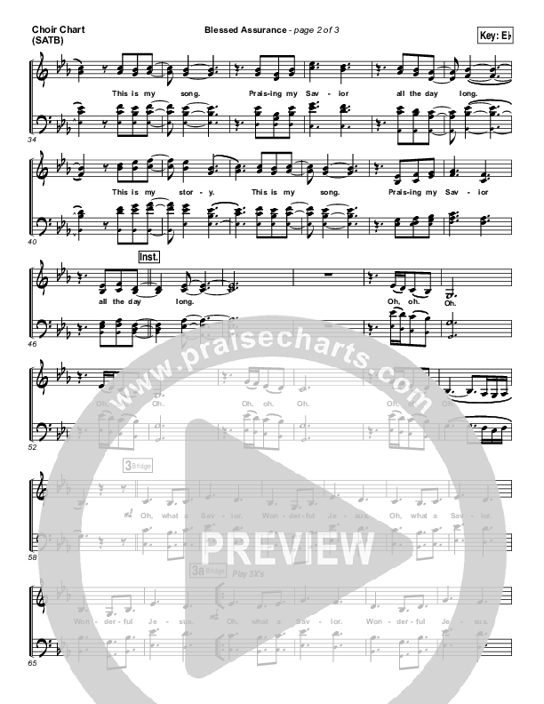 Blessed Assurance Choir Vocals (SATB) (Elevation Worship)