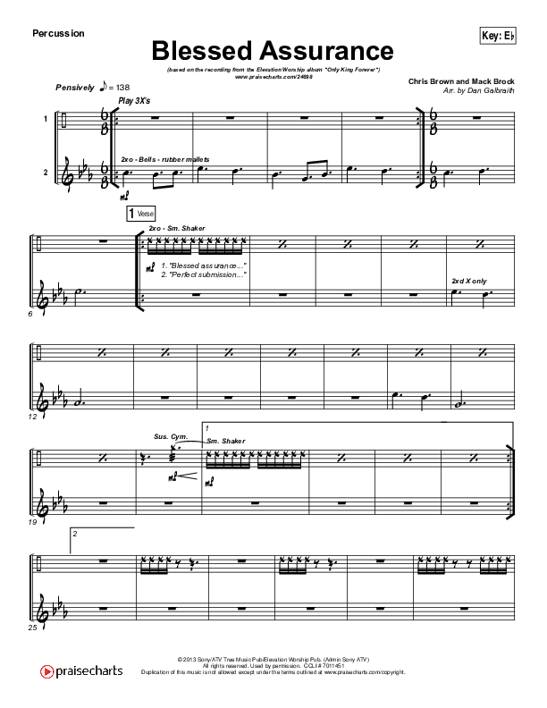 Blessed Assurance Percussion (Elevation Worship)