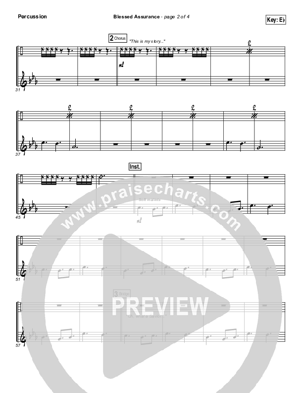 Blessed Assurance Percussion (Elevation Worship)