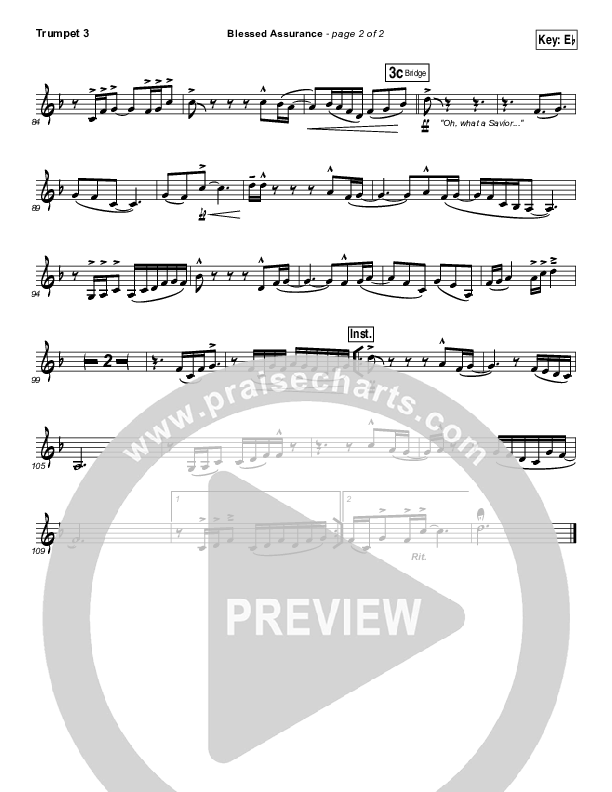 Blessed Assurance Trumpet 3 (Elevation Worship)