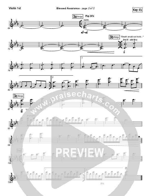 Blessed Assurance Violin 1/2 (Elevation Worship)