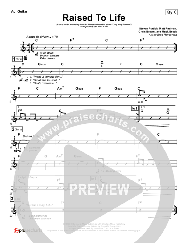 Raised To Life Acoustic Guitar (Elevation Worship)