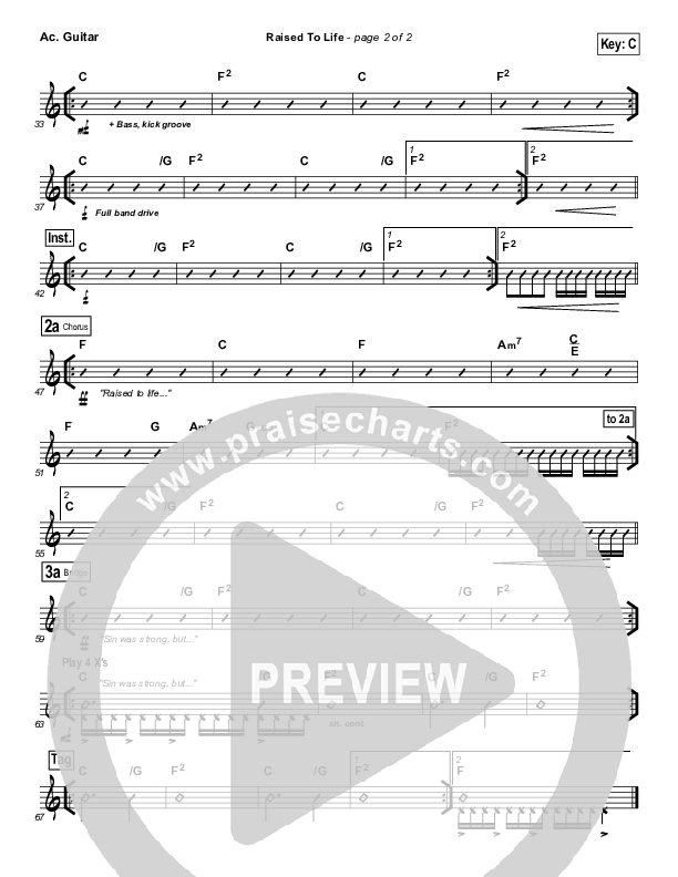 Raised To Life Acoustic Guitar (Elevation Worship)