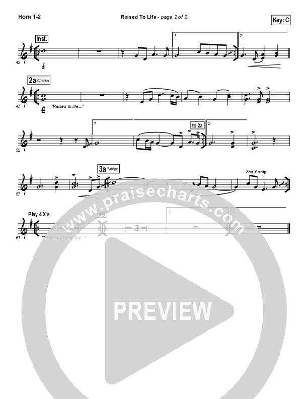 Raised To Life Brass Pack (Elevation Worship)