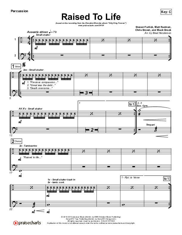 Raised To Life Percussion (Elevation Worship)