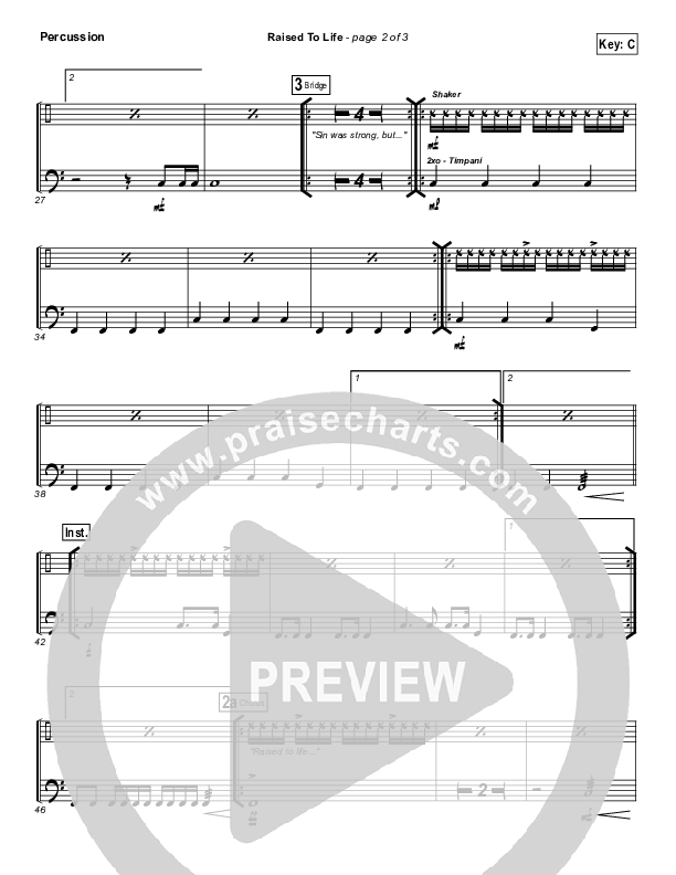 Raised To Life Percussion (Elevation Worship)