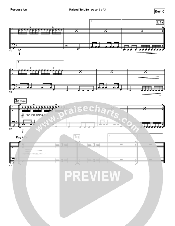 Raised To Life Percussion (Elevation Worship)