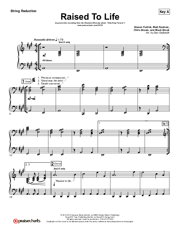 Raised To Life Strings (Elevation Worship)