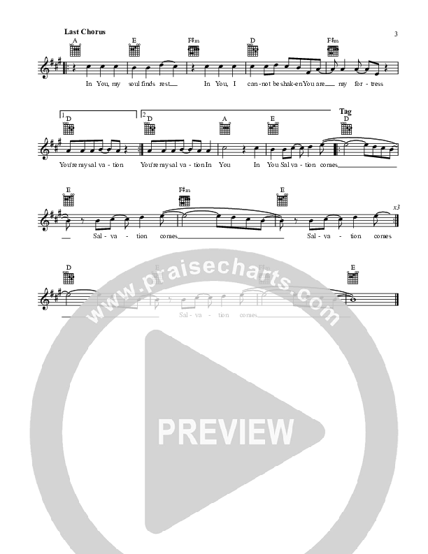 Salvation Comes Lead Sheet (CP Worship)