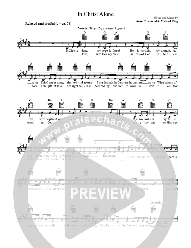 In Christ Alone Lead Sheet (CP Worship)