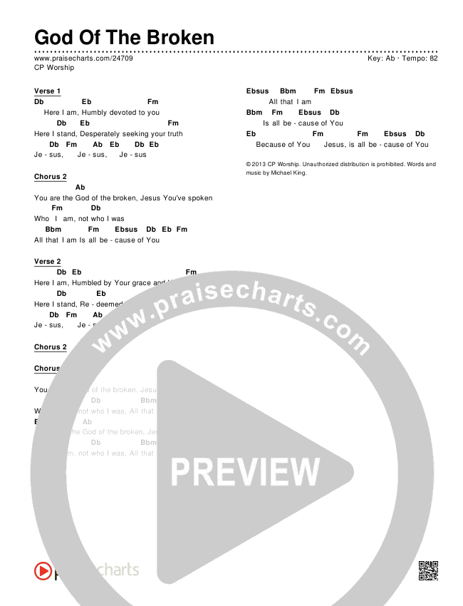 Broken Chord Chart