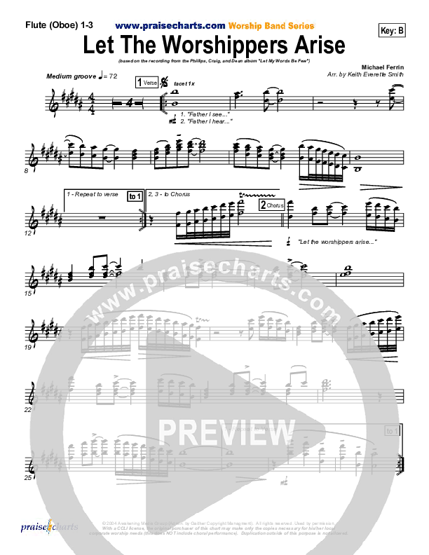 Let The Worshippers Arise Flute/Oboe 1/2/3 (Phillips Craig & Dean)