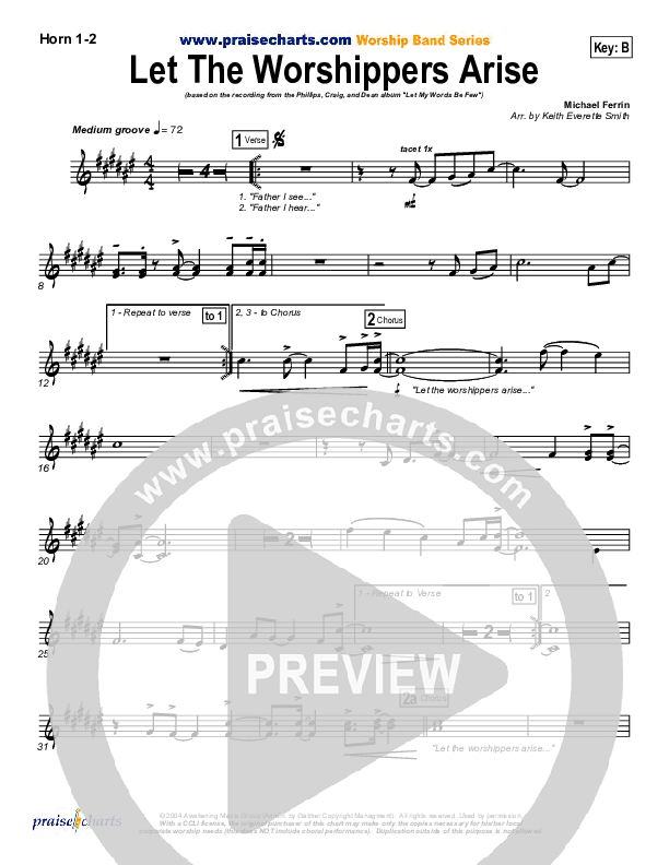 Let The Worshippers Arise French Horn 1/2 (Phillips Craig & Dean)