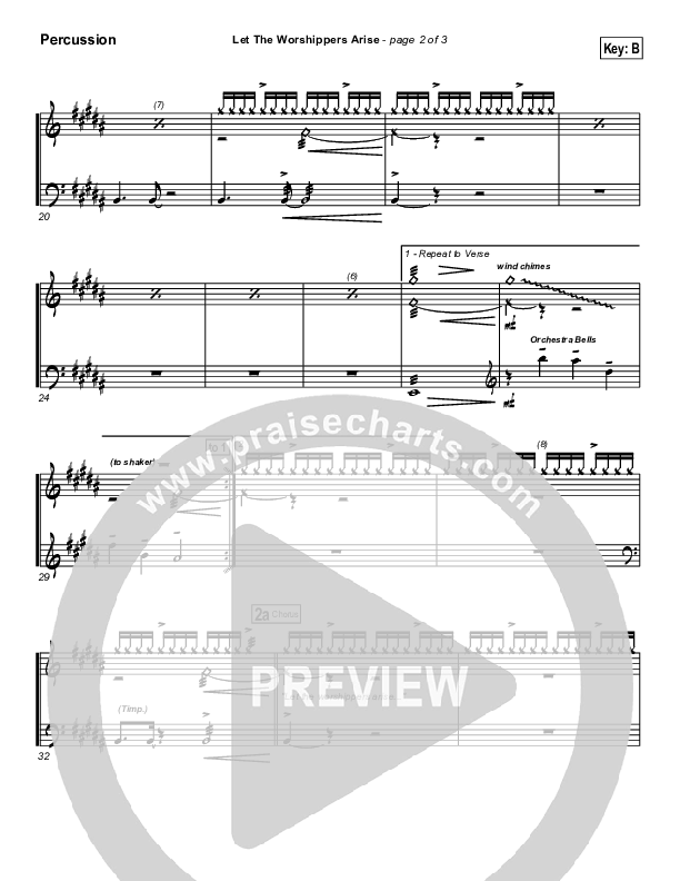 Let The Worshippers Arise Percussion (Phillips Craig & Dean)