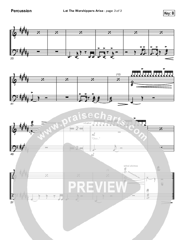 Let The Worshippers Arise Percussion (Phillips Craig & Dean)