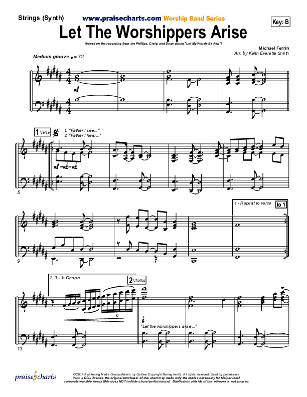 Let The Worshippers Arise Synth Strings (Phillips Craig & Dean)