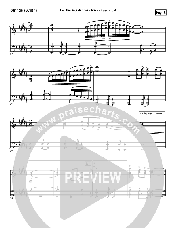 Let The Worshippers Arise Synth Strings (Phillips Craig & Dean)