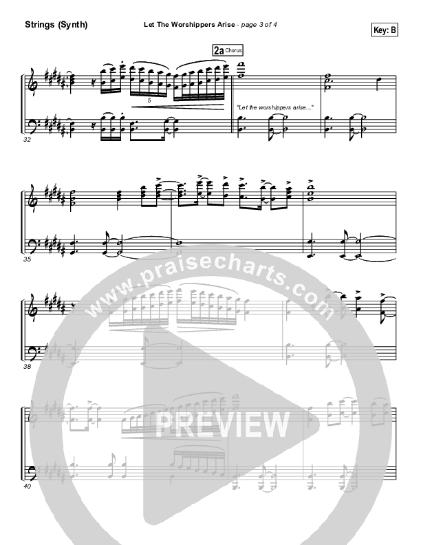 Let The Worshippers Arise Synth Strings (Phillips Craig & Dean)