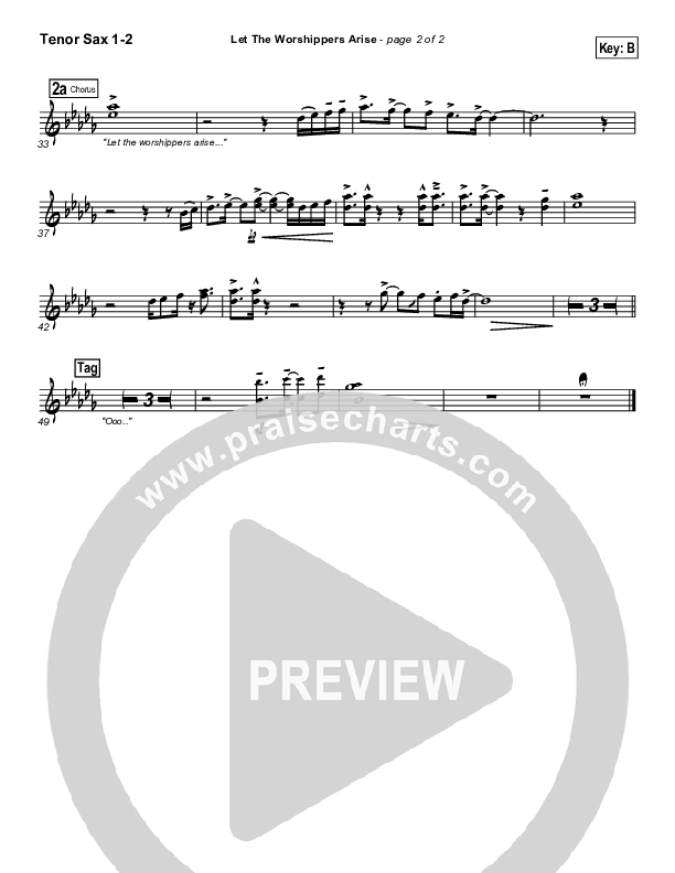 Let The Worshippers Arise Tenor Sax 1/2 (Phillips Craig & Dean)