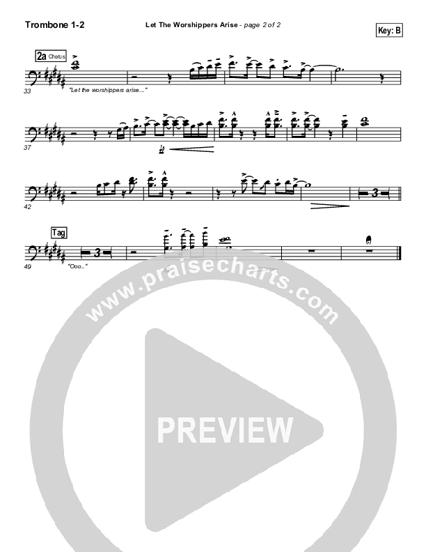 Let The Worshippers Arise Trombone 1/2 (Phillips Craig & Dean)