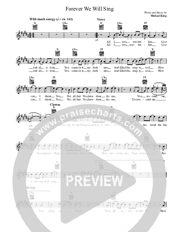 Forever We Will Sing Lead Sheet (CP Worship)