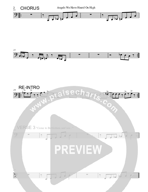 Angels We Have Heard On High Cello/Bass (Marcus Gresham)