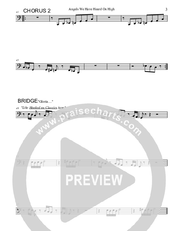 Angels We Have Heard On High Cello/Bass (Marcus Gresham)