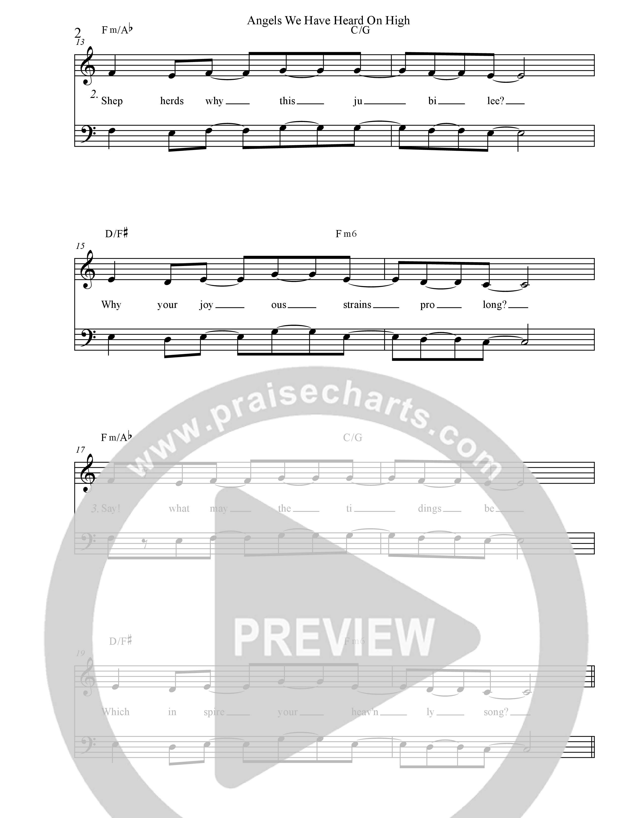 Angels We Have Heard On High Choir Vocals (SATB) (Marcus Gresham)