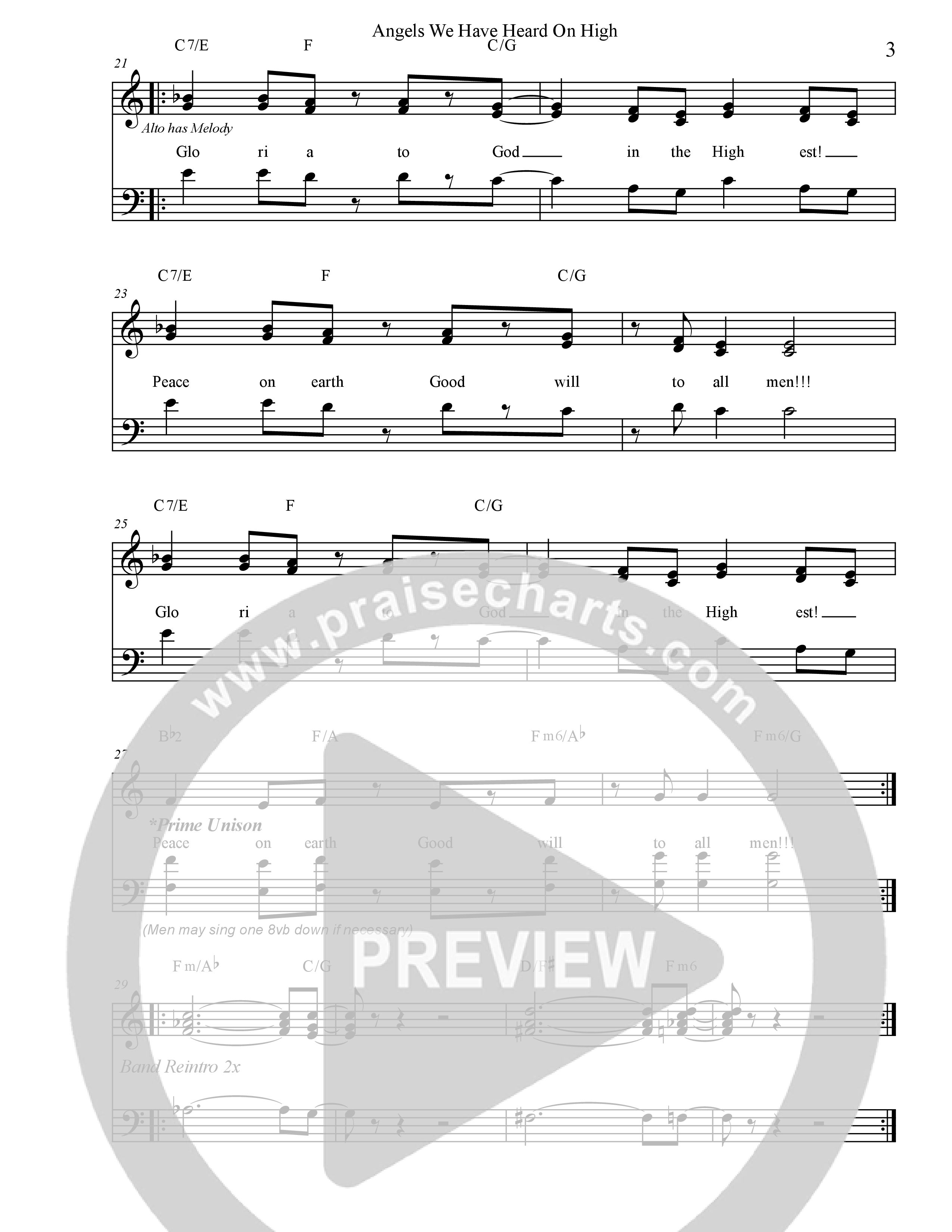 Angels We Have Heard On High Choir Vocals (SATB) (Marcus Gresham)
