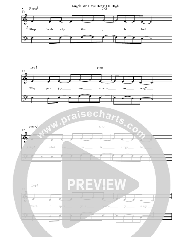 Angels We Have Heard On High Choir Sheet (Marcus Gresham)