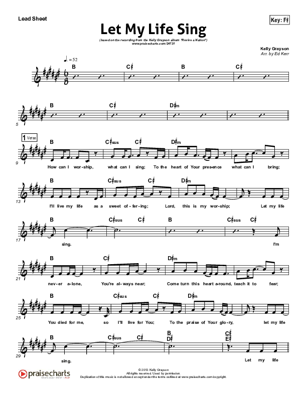 Let My Life Sing Lead (SAT) (Kelly Grayson)