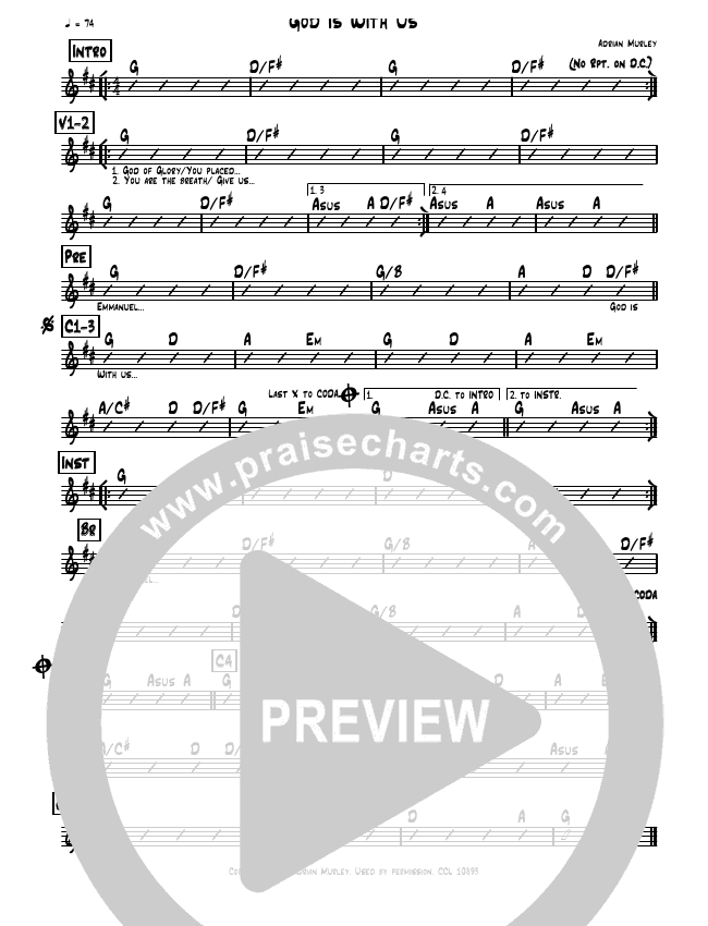 God Is With Us Chords PDF (Adrian Murley) PraiseCharts