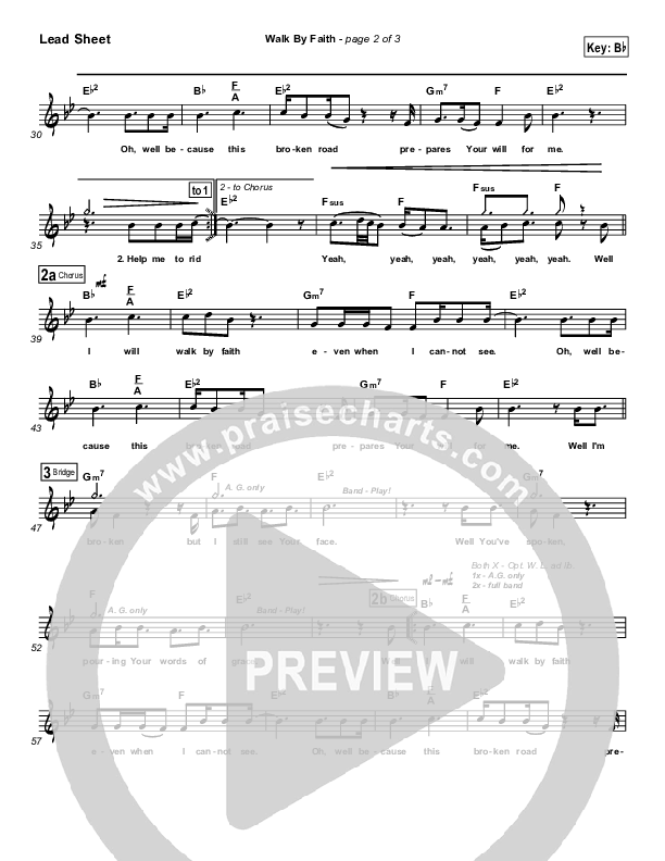 Walk By Faith Lead Sheet (Jeremy Camp)